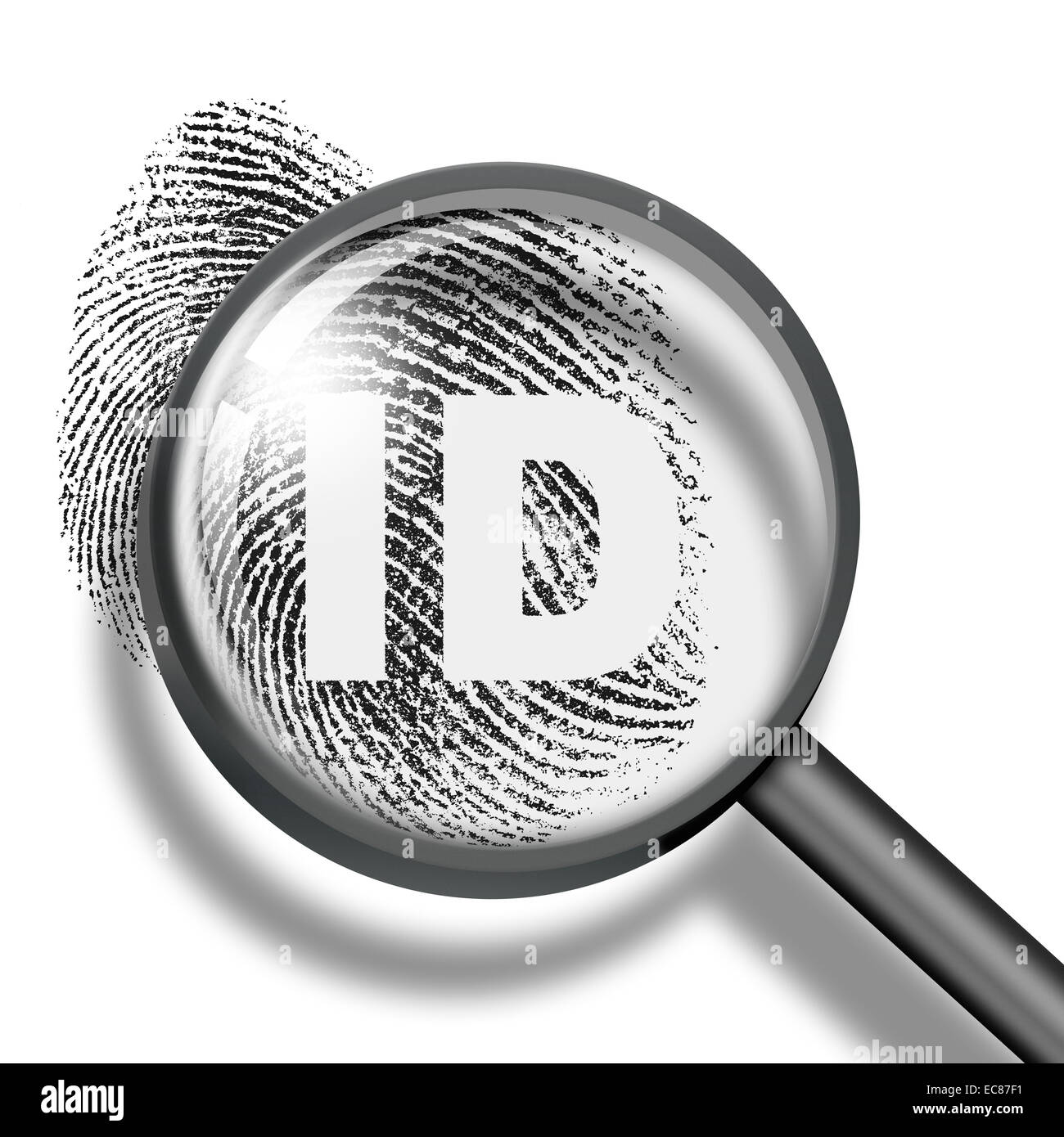 fingerprint identification biometrics concept Stock Photo