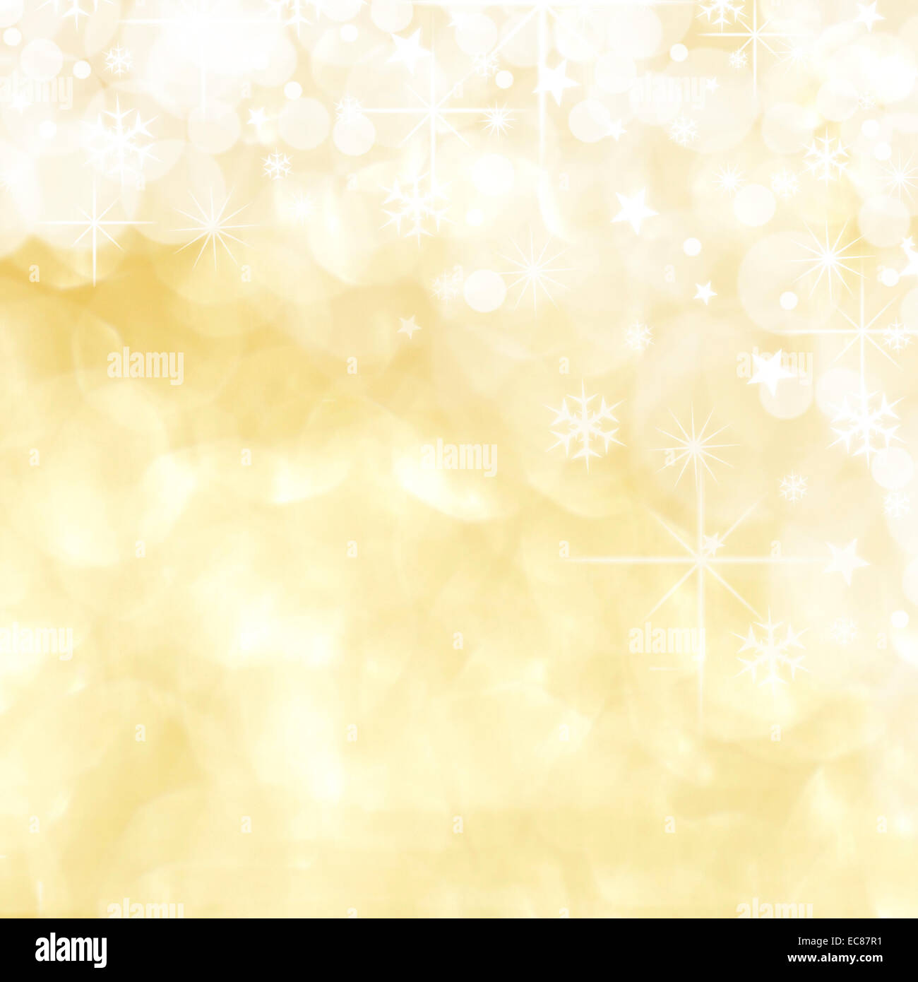 Golden shiny stars and snowflakes christmas background Stock Photo - Alamy