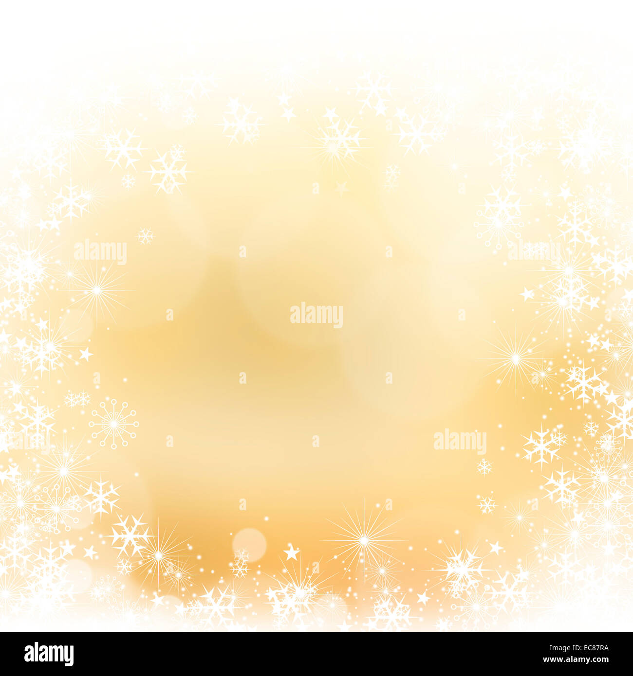 Golden shiny stars and snowflakes christmas background Stock Photo - Alamy