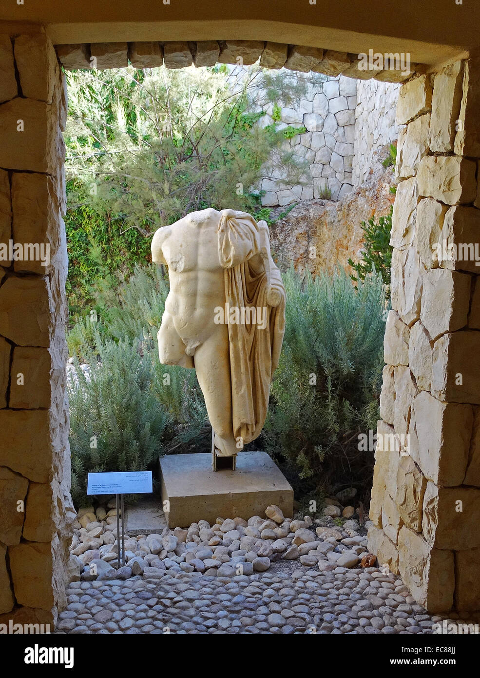 Marbel statue of a Roman Commander from the Roman period. Stock Photo