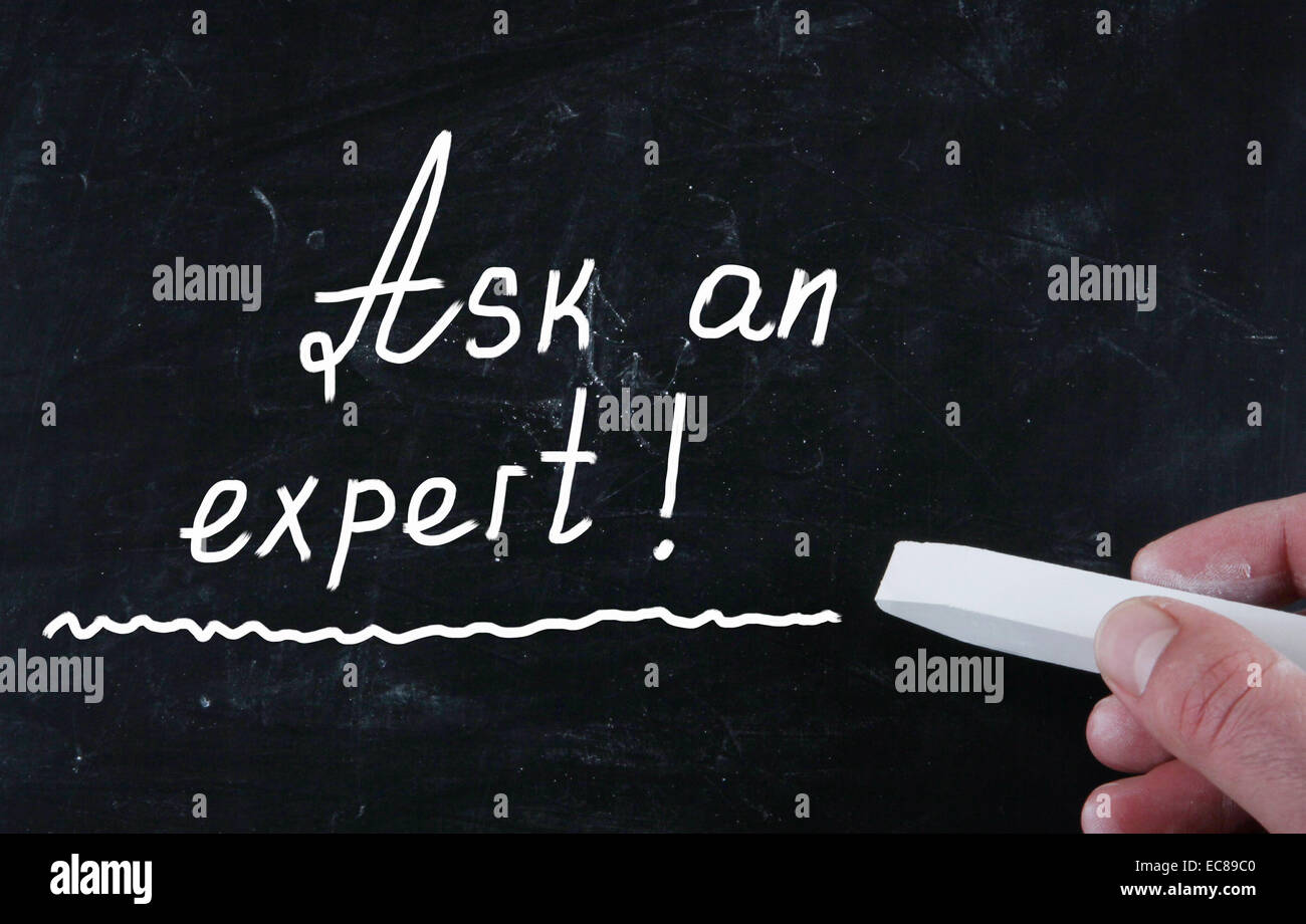 ask an expert! Stock Photo