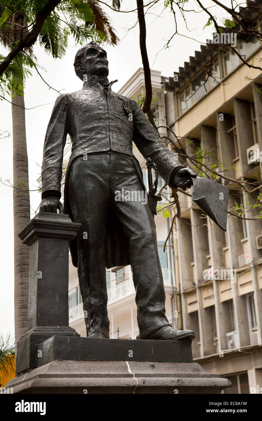 Mauritius, Port Louis, statue of Sir John Pope Hennessey, Governor Stock Photo 76400853 Alamy