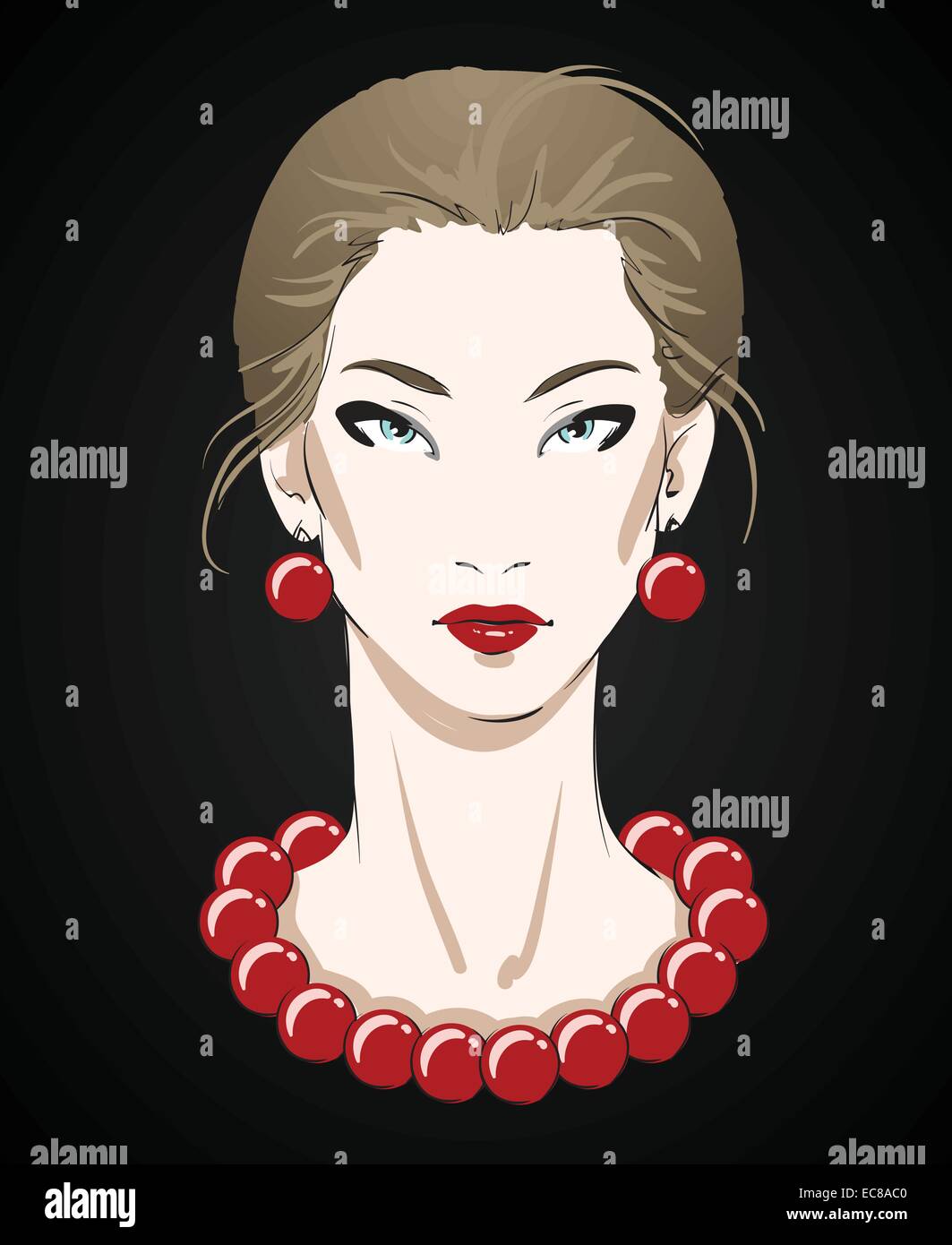 Beautiful young black woman Stock Vector Images - Alamy