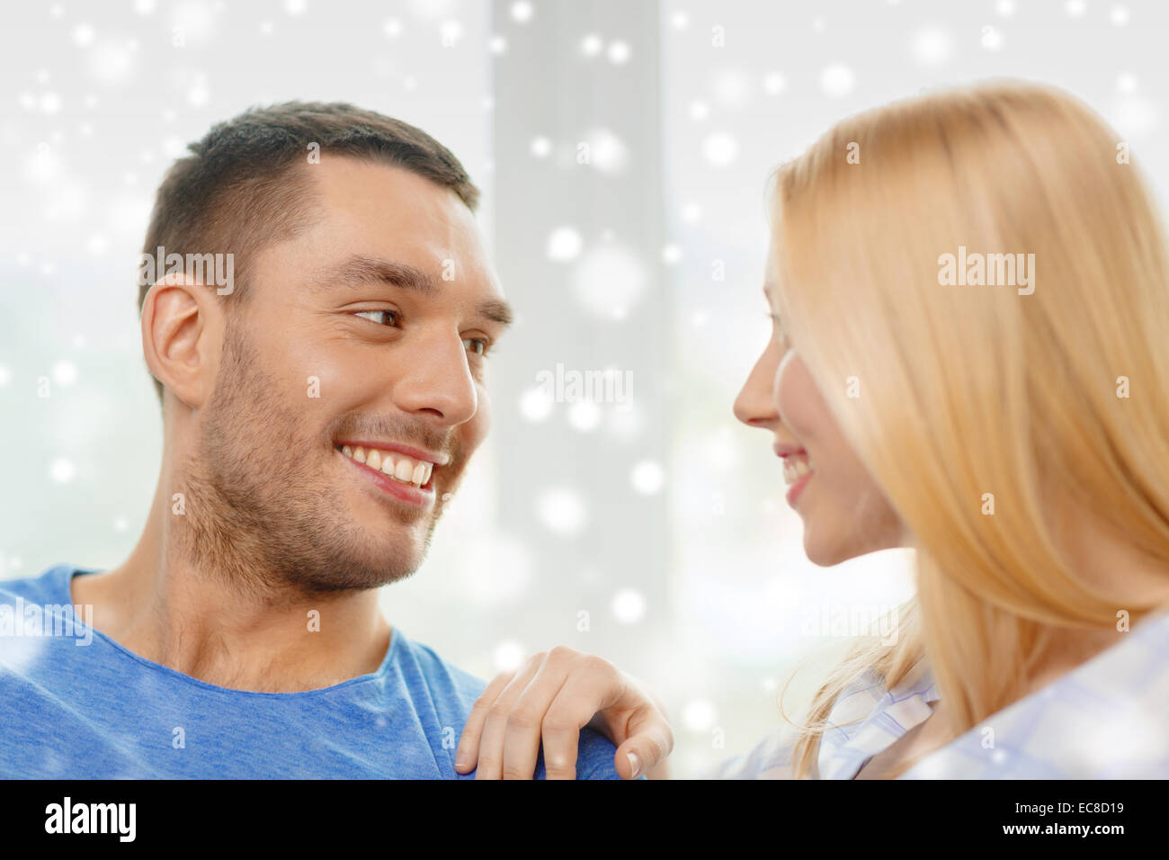 happy couple hugging at home Stock Photo - Alamy