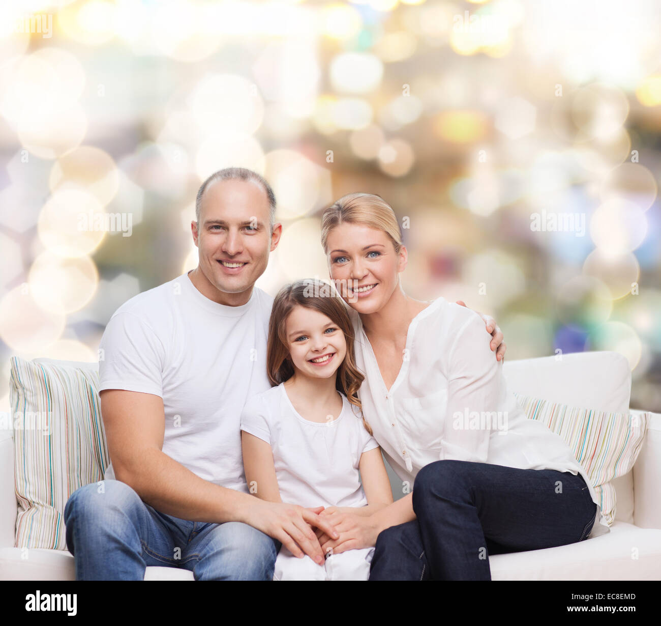happy family at home Stock Photo