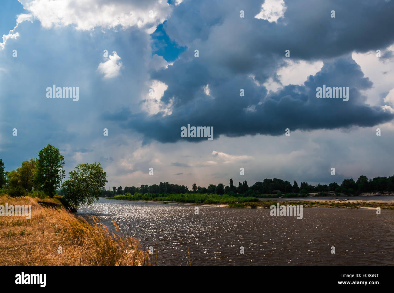 Dramatic sky with stormy clouds , the landscape Stock Photo - Alamy