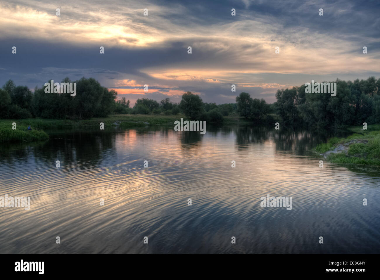 Dramatic sky with stormy clouds , the landscape Stock Photo - Alamy