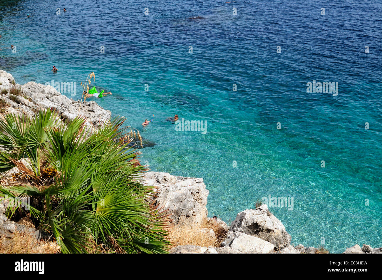 A view on the Riserva Naturale dello Zingaro, Zingaro nature reserve near Scopello, Sicily Stock