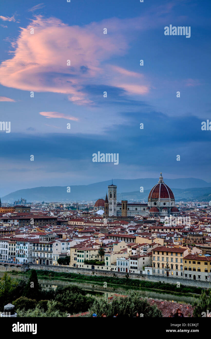 Piazzale Michelangelo Duomo View, Florence Italy Stock Photo
