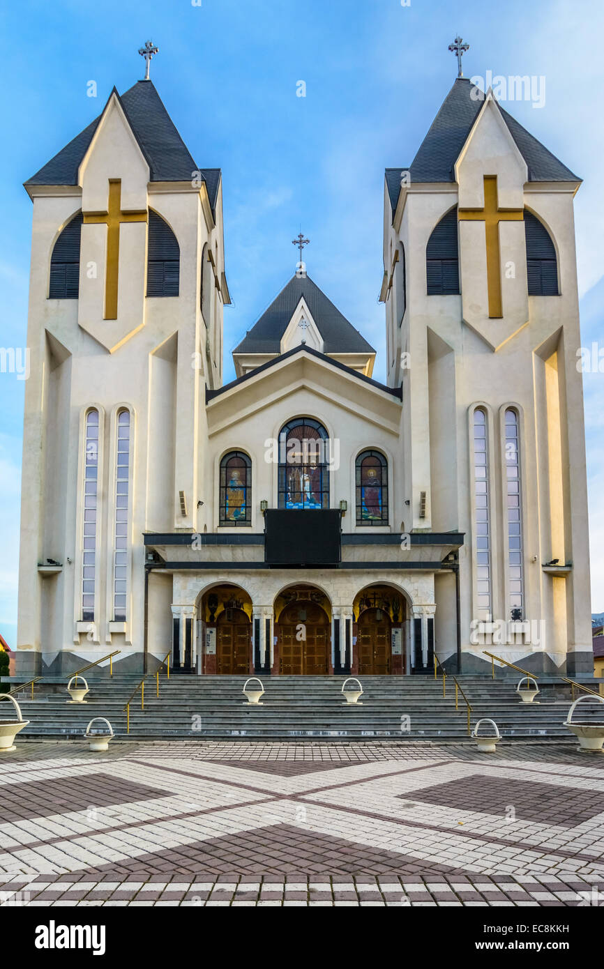 Modern ortodox church in Brasov , Romania Stock Photo