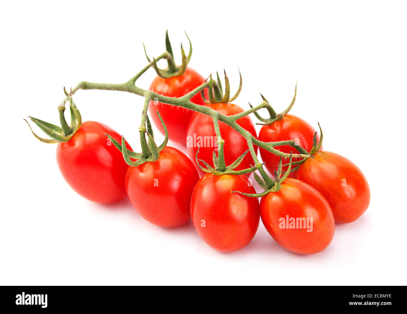 Cherry tomatoes branch isolated on white Stock Photo - Alamy