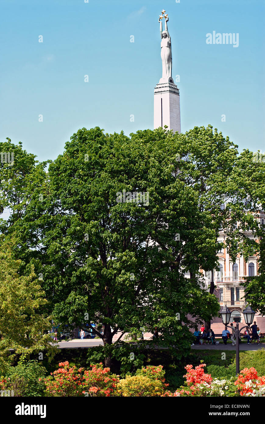 Image of the Freedom Memorial in Riga, the capital of Latvia. Stock Photo