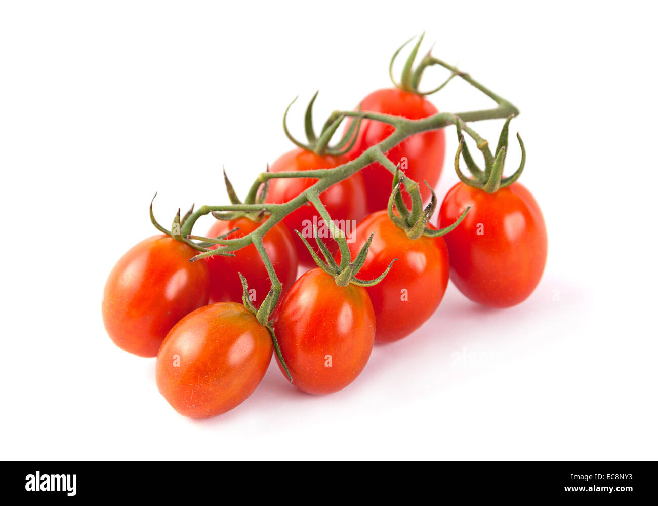 Cherry tomatoes branch isolated on white Stock Photo - Alamy