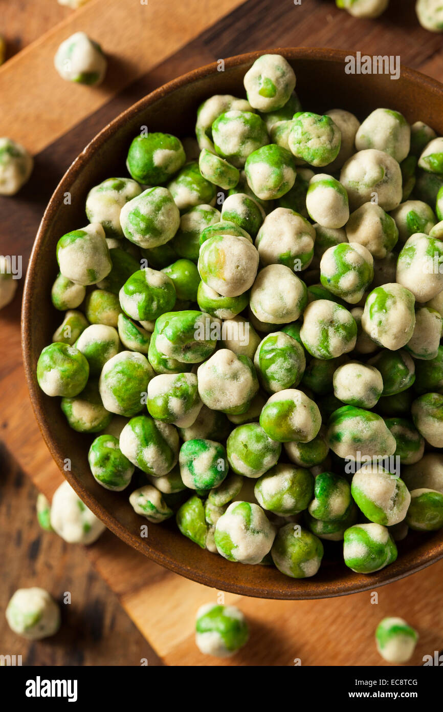 Homemade Dry Spice Wasabi Peas as an Appetizer Stock Photo Alamy