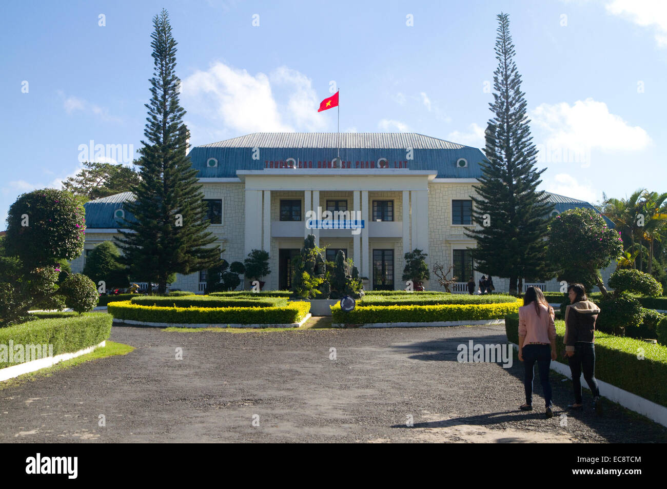 Entrance to the Pedagogical College of Da Lat, Vietnam. Stock Photo