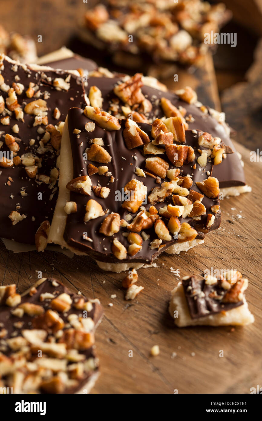 Homemade Chocolate English Toffee Topped with Nuts Stock Photo Alamy