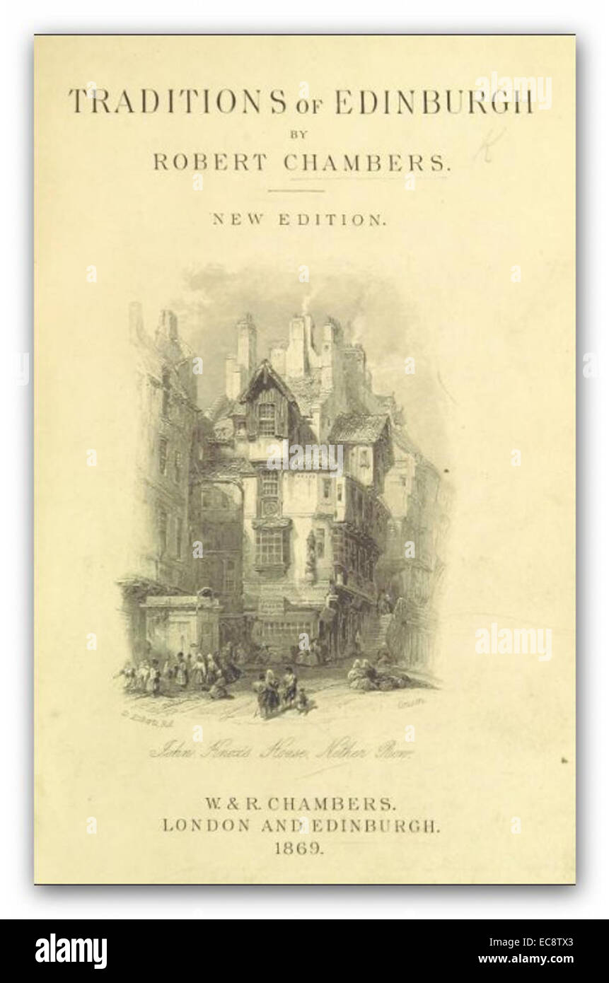 CHAMBERS(1869) Traditions of Edinburgh Stock Photo