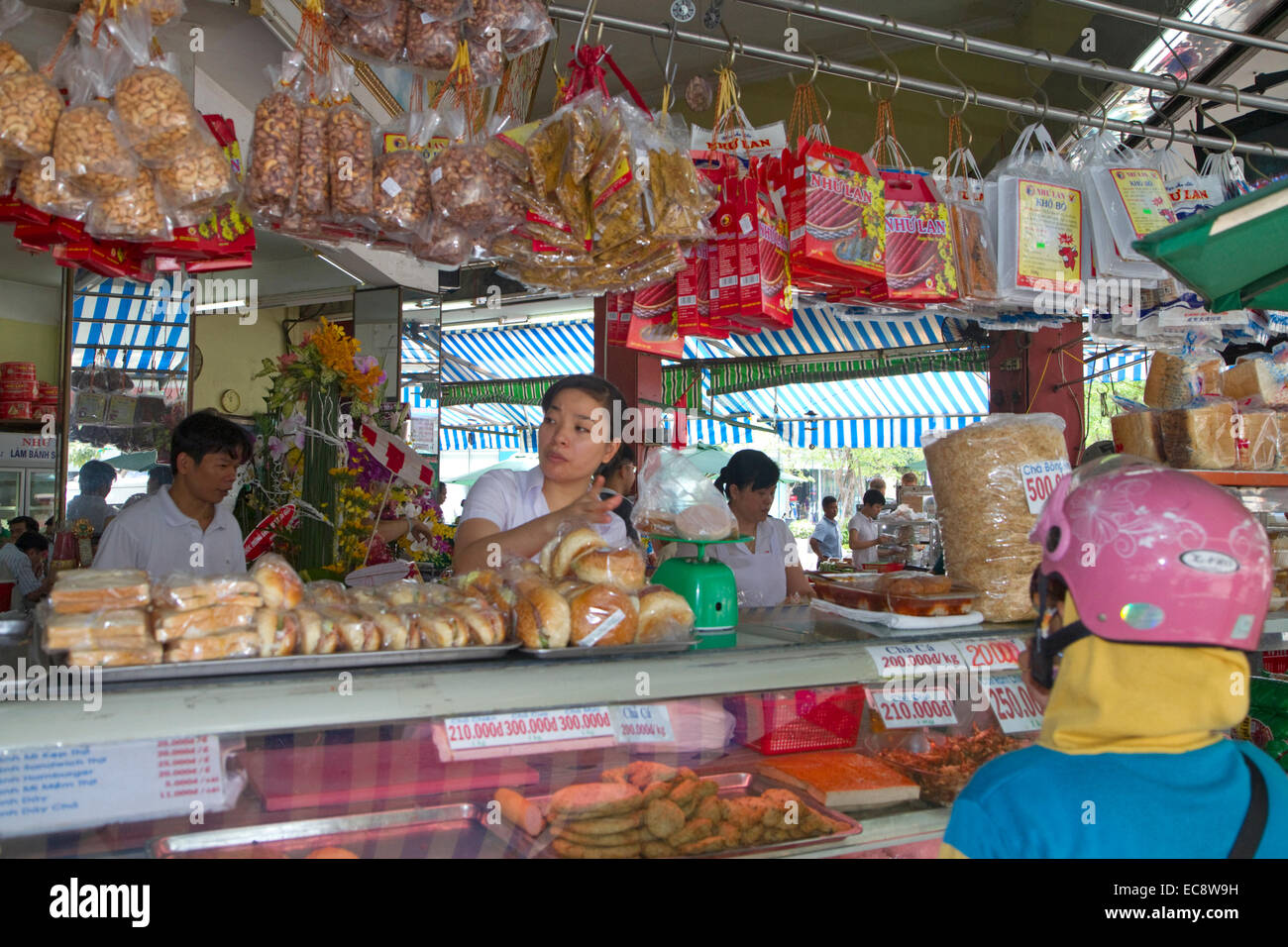 Vietnamese market in Ho Chi Minh City, Vietnam. Stock Photo