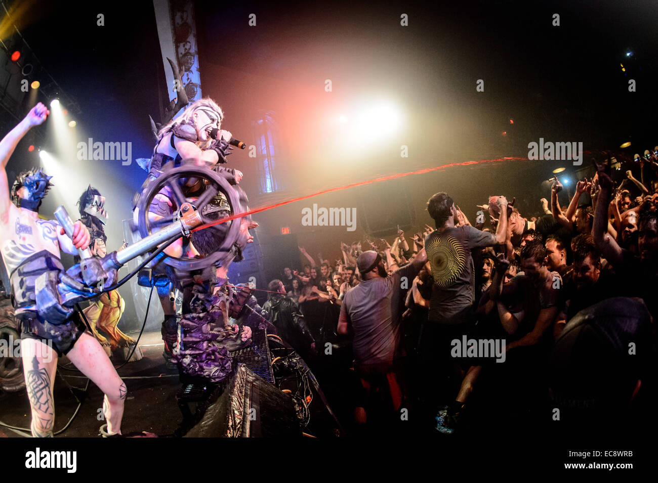 Toronto, Ontario, Canada. 10th Dec, 2014. American thrash metal band GWAR performed sold out show at The Opera House in Toronto. Band members: MICHAEL BISHOP, MIKE DERKS, BRAD ROBERTS, BOB GORMAN, JAMISON LAND, BRENT PURGASON, KIM DYLLA, MATT MAGUIRE © Igor Vidyashev/ZUMA Wire/Alamy Live News Stock Photo
