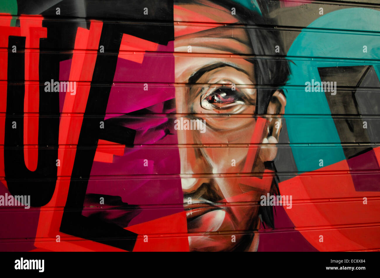 Graffiti face Stock Photo