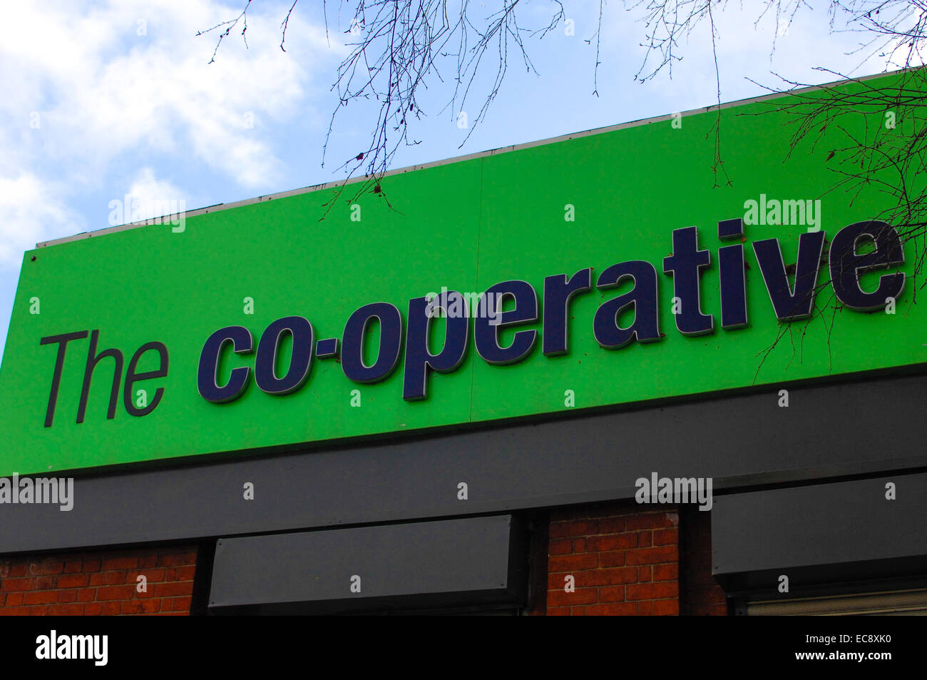 The Co-operative supermarket sign Stock Photo