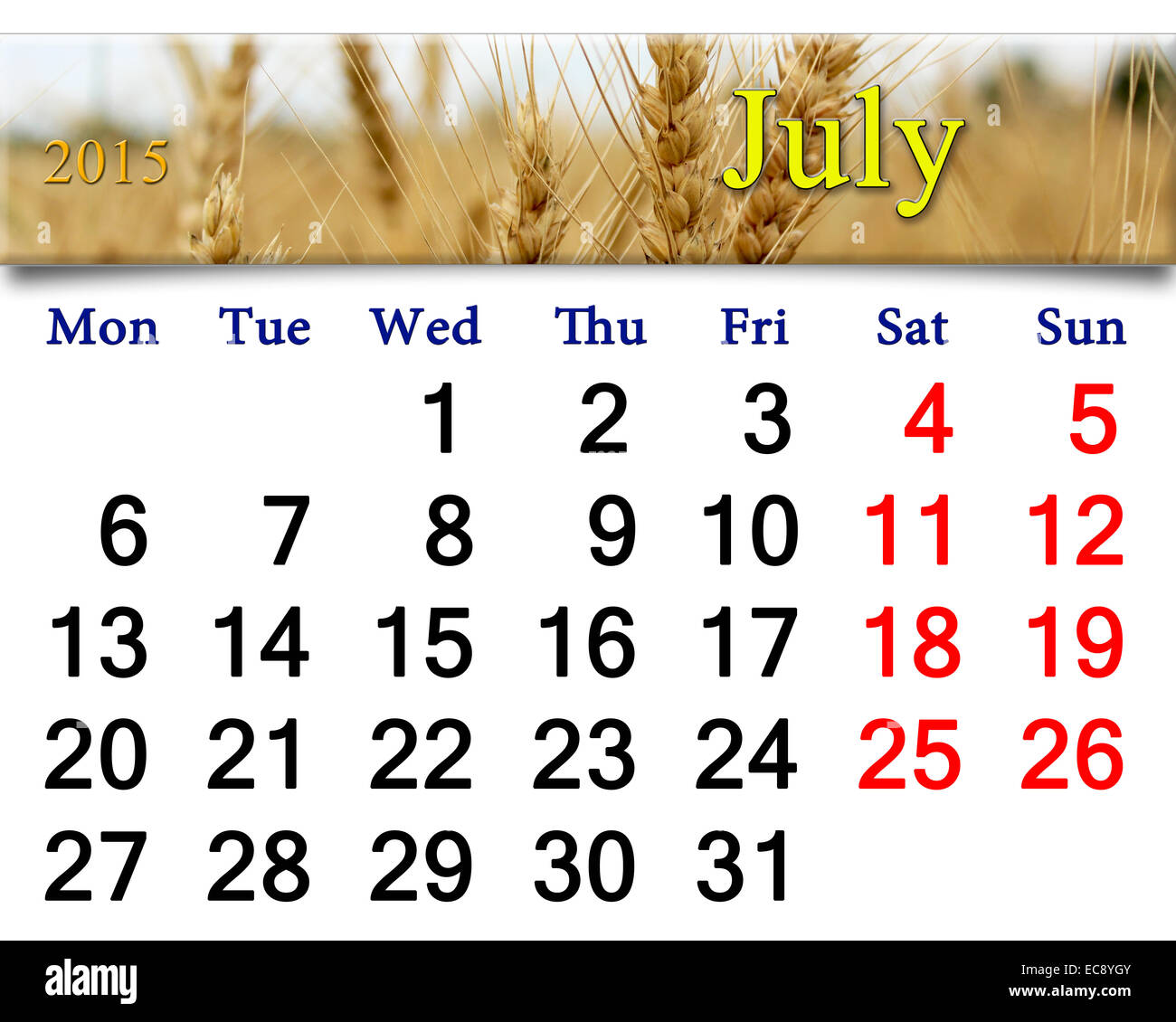 Nature Calendar 14 July Hi Res Stock Photography And Images Alamy