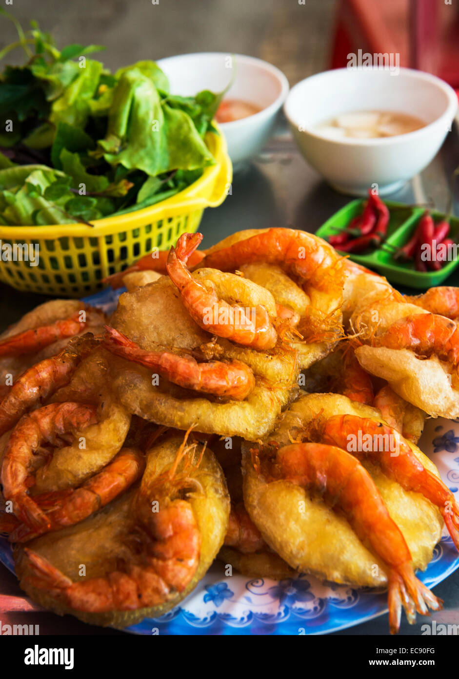 Banh Tom Vietnamese shrimp cakes at Hanoi's West Lake Stock Photo Alamy