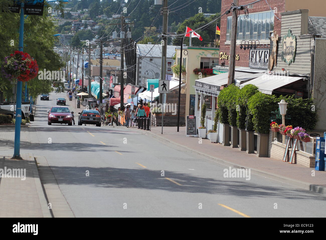 A warm sunny day in the Tourist Town of White Rock, British Columbia. Stock Photo