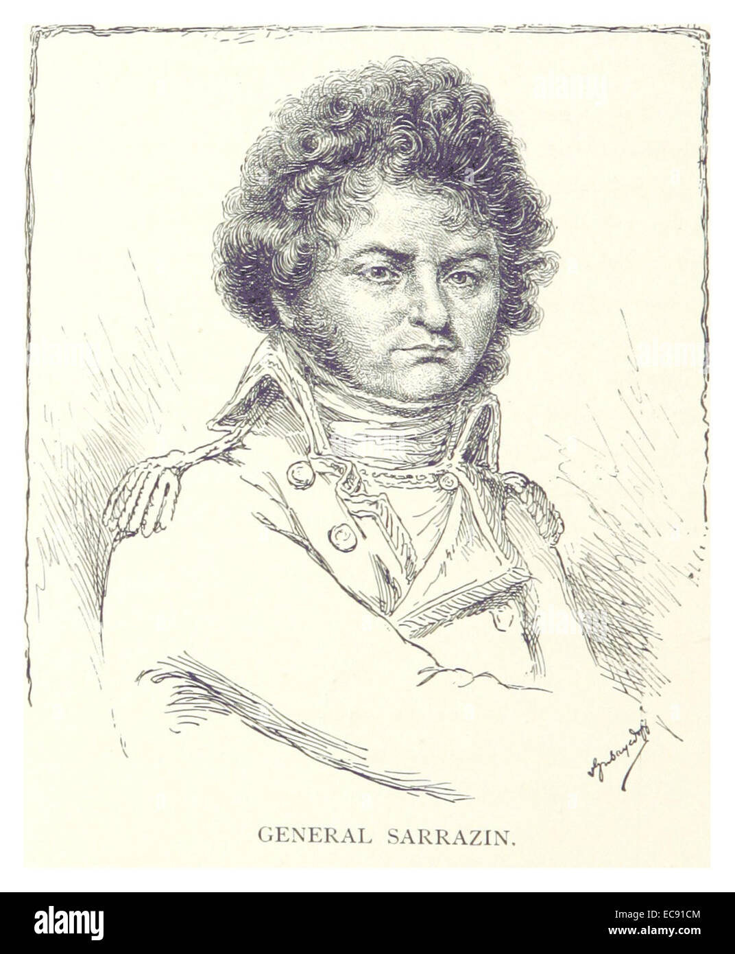 GRIBAYC388DOFF(1890) p056 Portrait of General Sarrazin Stock Photo