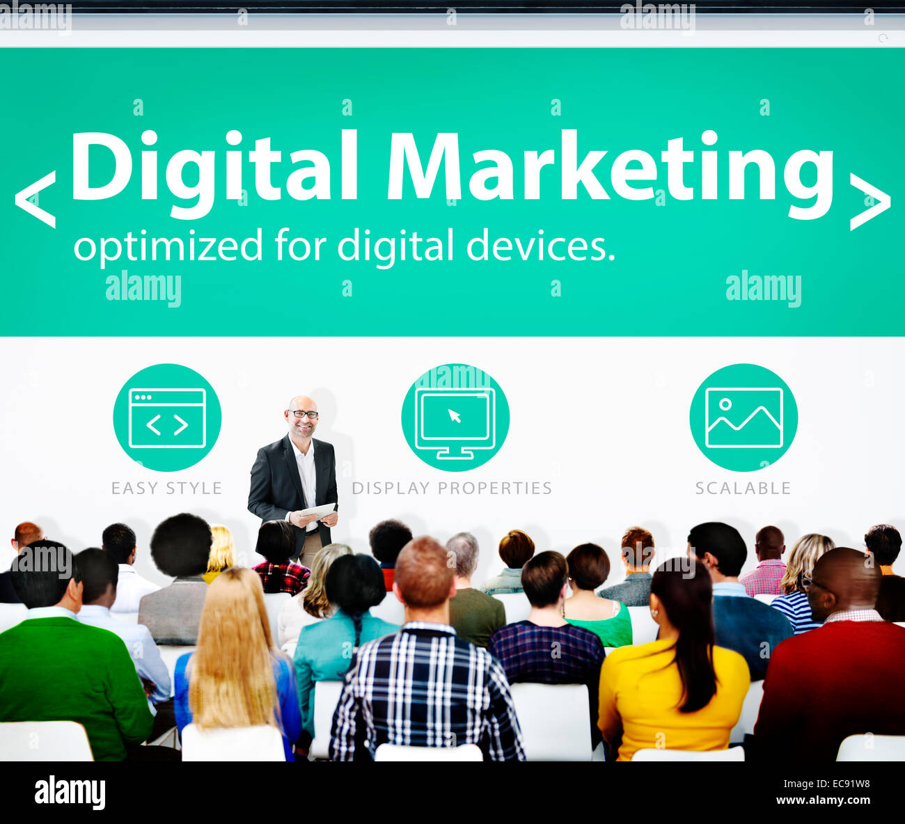 Digital Marketing Web Page Seminar Presentation Concept Stock Photo Alamy