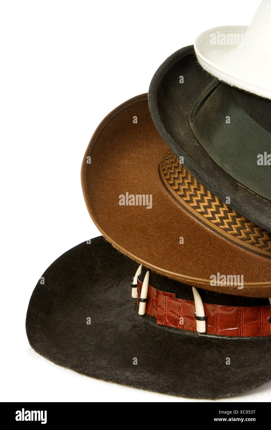 brown cowboy hat isolated on white background Stock Photo - Alamy