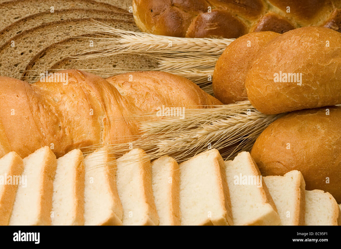 set of bakery products on table Stock Photo - Alamy