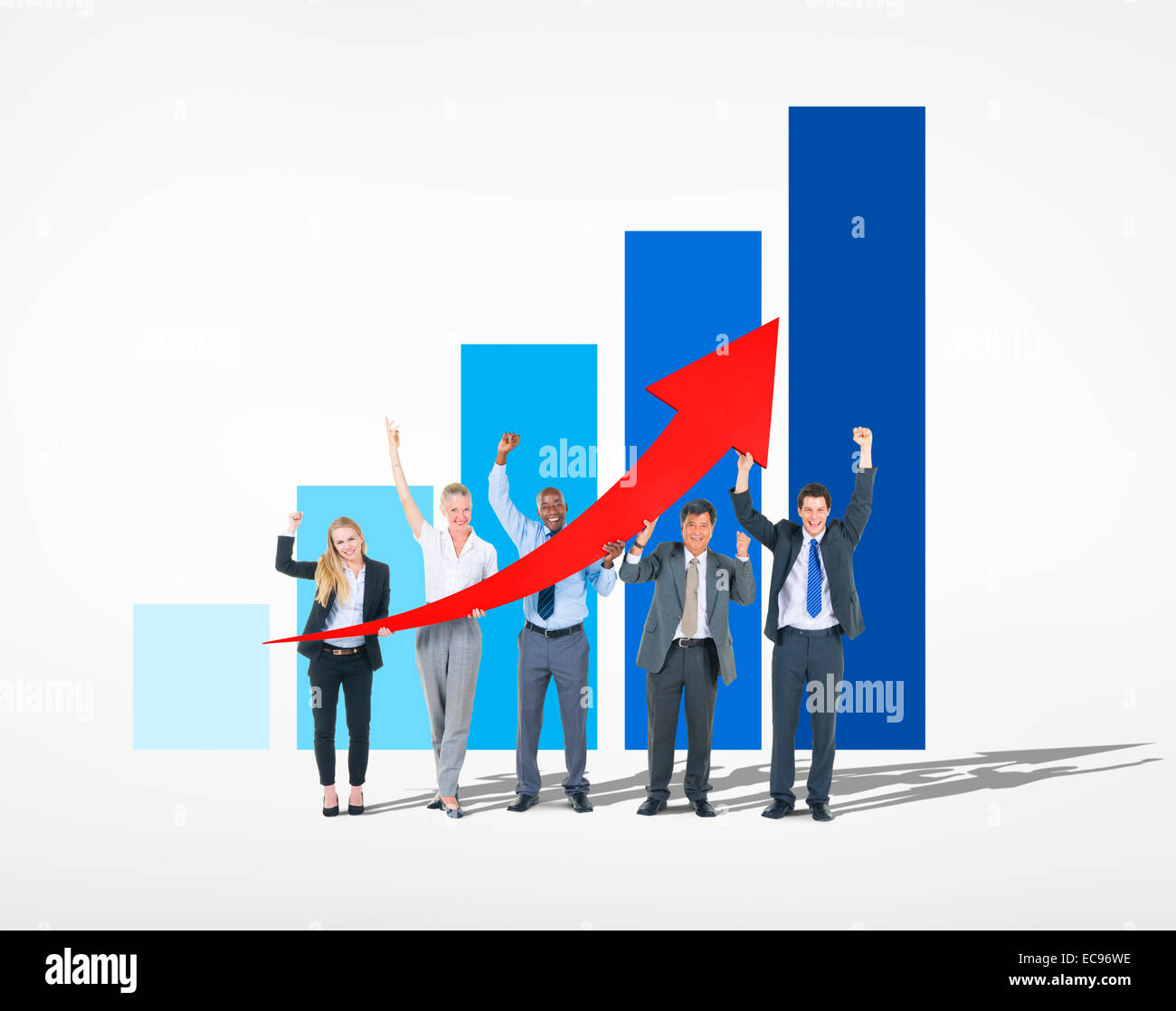 Group of Business People Celebrating Success Stock Photo - Alamy