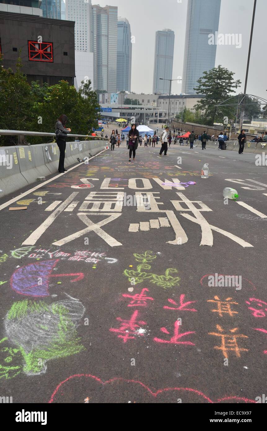 Hong Kong China 11th December 2014 After 74 Days Of The Occupy Hong Kong Protest Visitors 9596