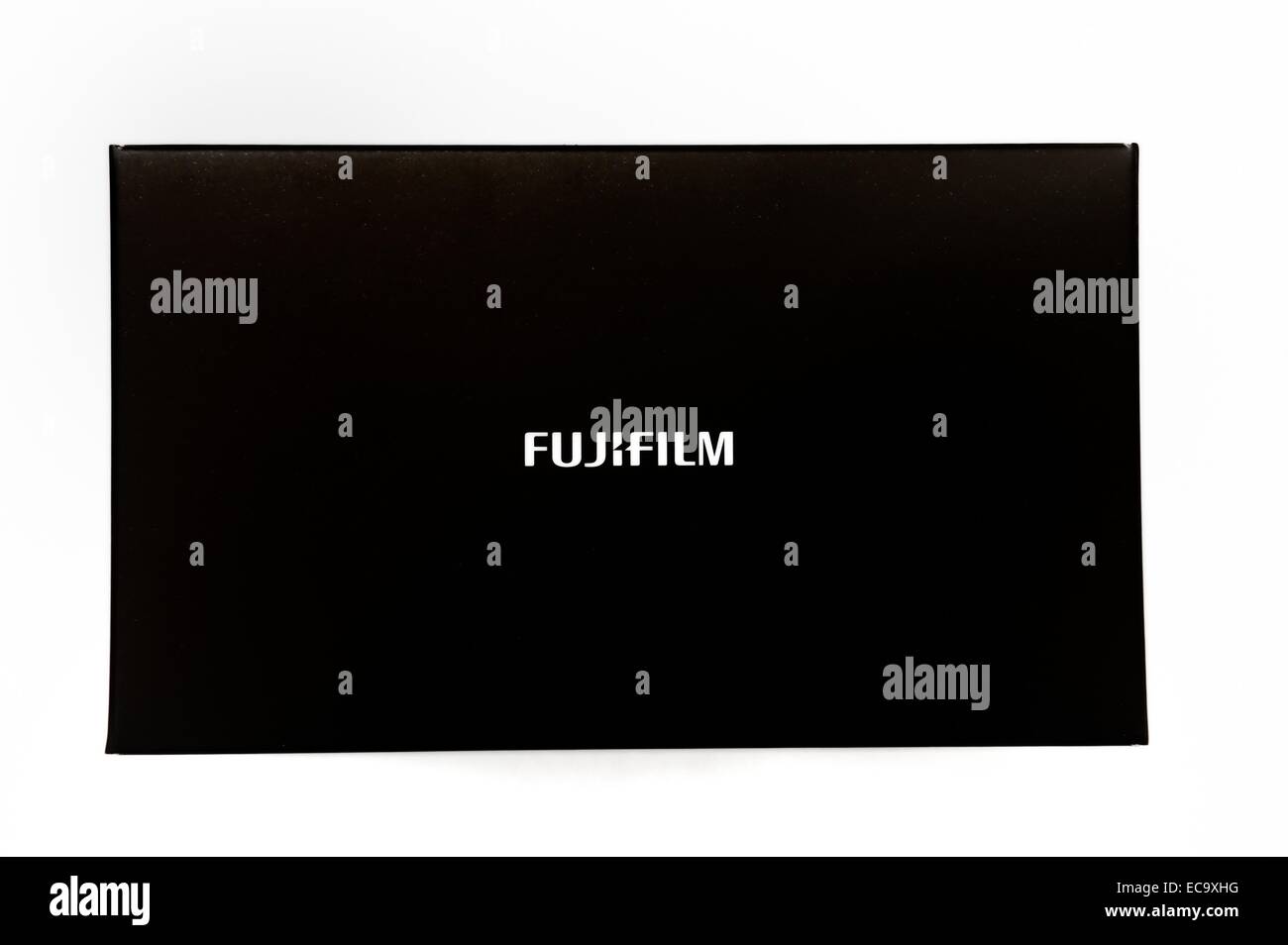 Black Fujifilm lens box Stock Photo Alamy