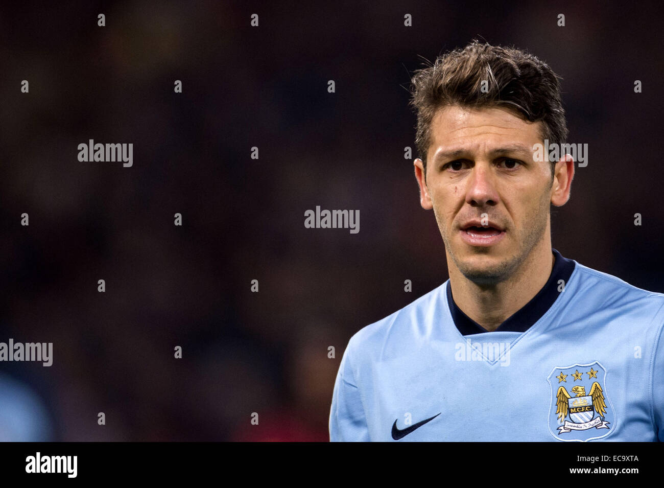 Rome, Italy. 10th Dec, 2014. Martin Demichelis (Man.C), UEFA Champions League Group E match between AS Roma 0-2 Manchester City at Stadio Olimpico in Rome, Italy. Credit:  Aflo Co. Ltd./Alamy Live News Stock Photo
