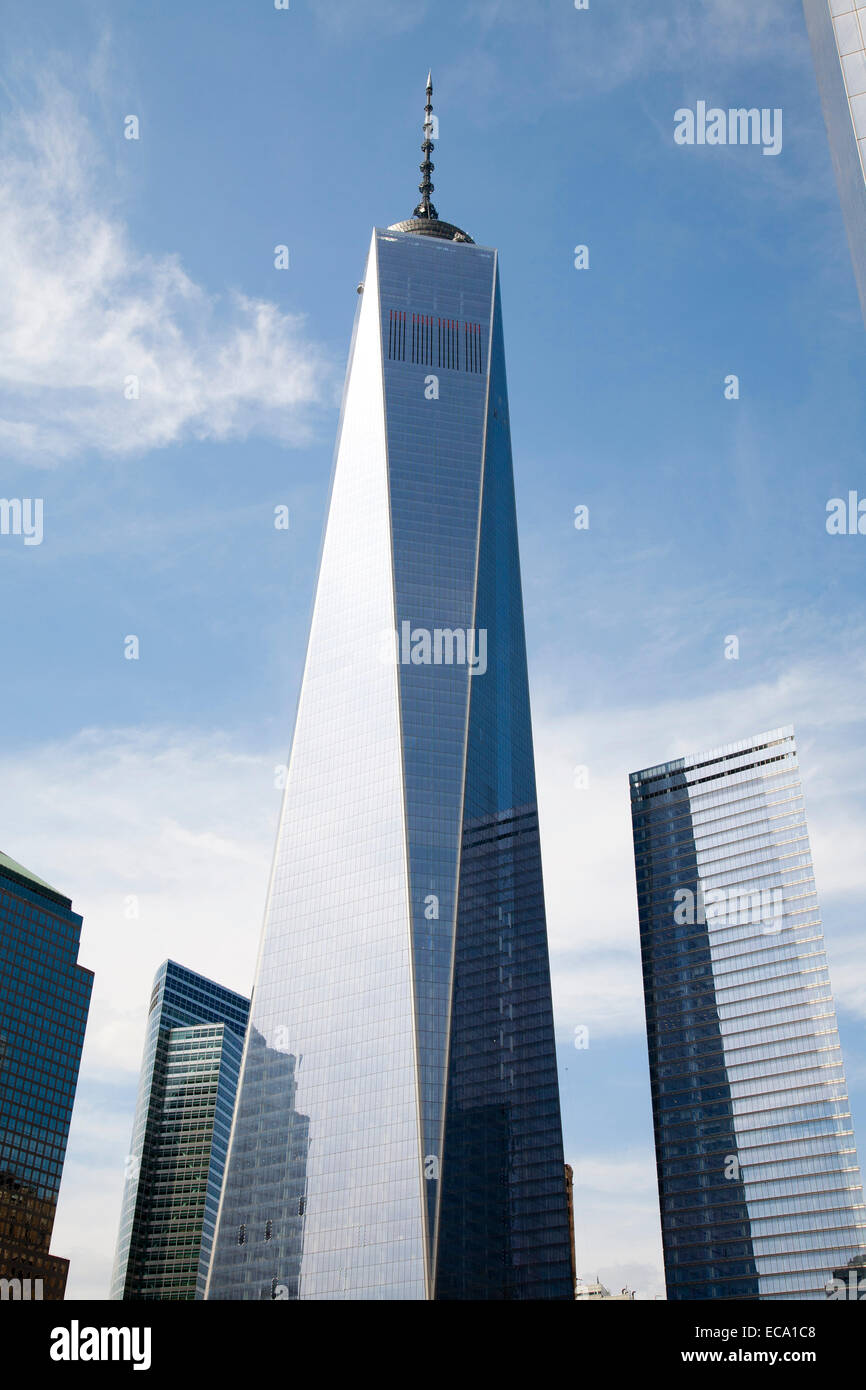 one world trade center and skyscrapers, financial district, Manhattan, New York, Usa, America Stock Photo