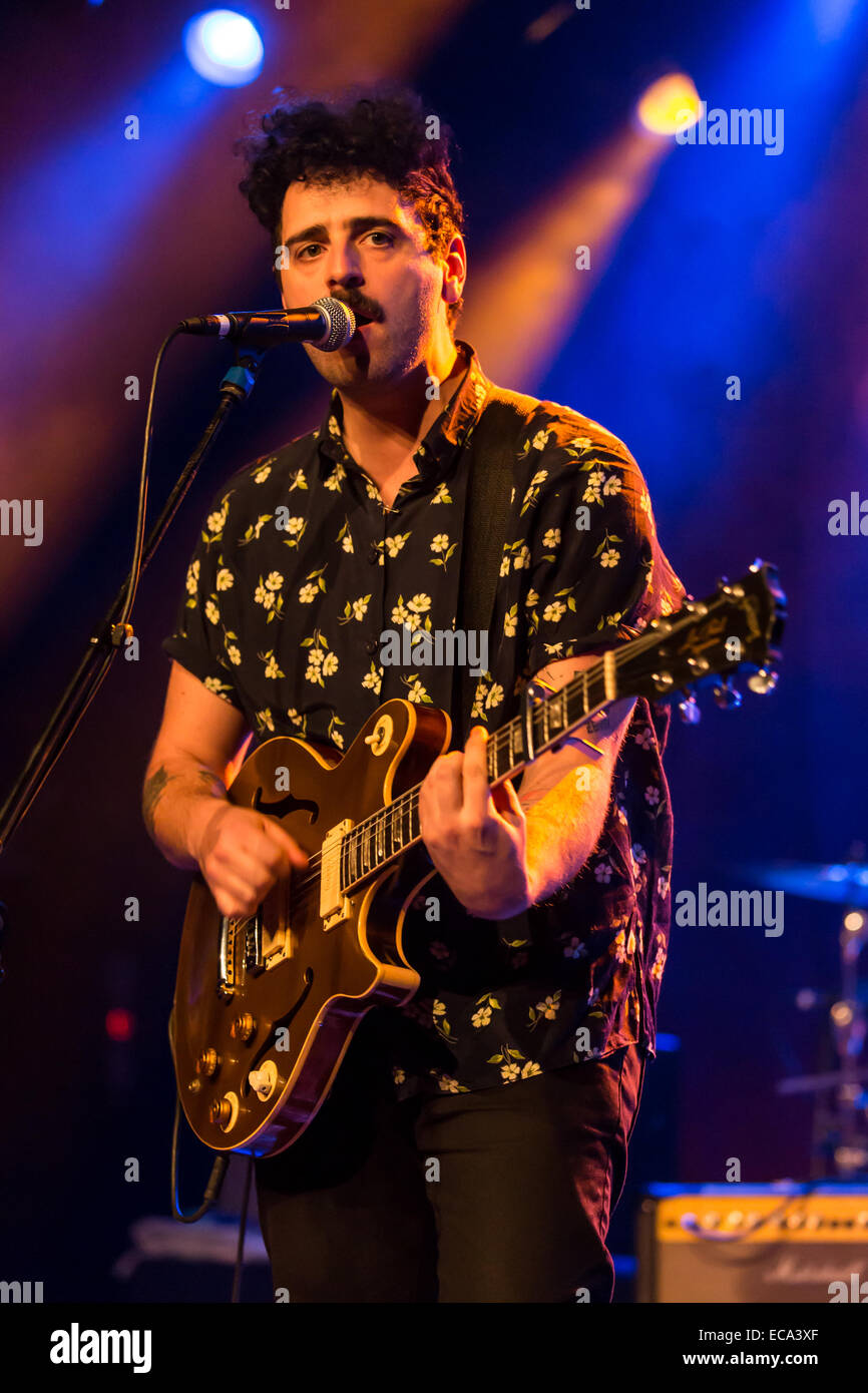 Jonathan Clancy, singer and guitarist of the Italian-Canadian band His Clancyness, live in the Schüür, Lucerne, Switzerland Stock Photo
