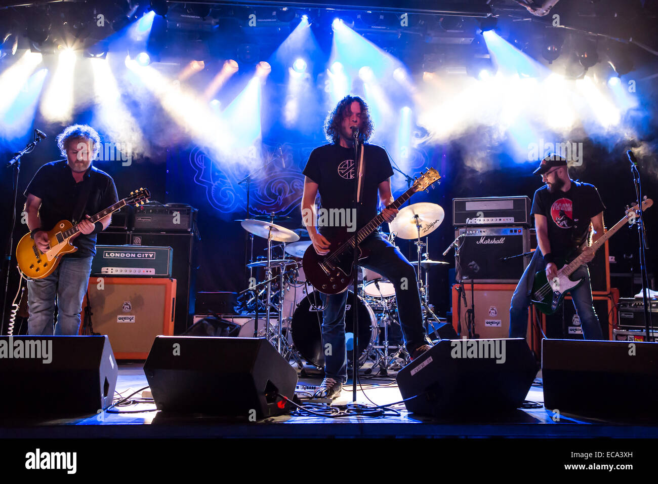 The Dutch rock band Komatsu, live in the Schüür, Lucerne, Switzerland Stock Photo