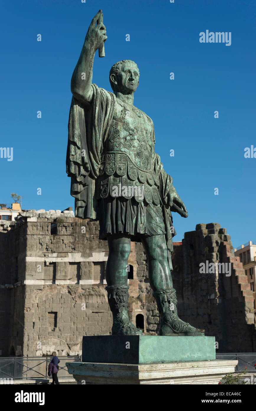 Bronze statue of Roman Emperor Nerva, Via dei Fori Imperiali, Rione I