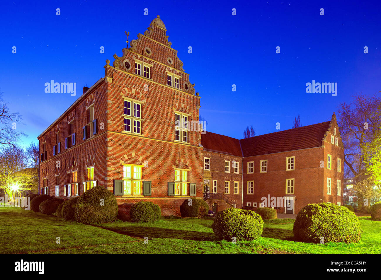 Haneburg mansion, Freesenhuus, Leer, East Frisia, Lower Saxony, Germany Stock Photo