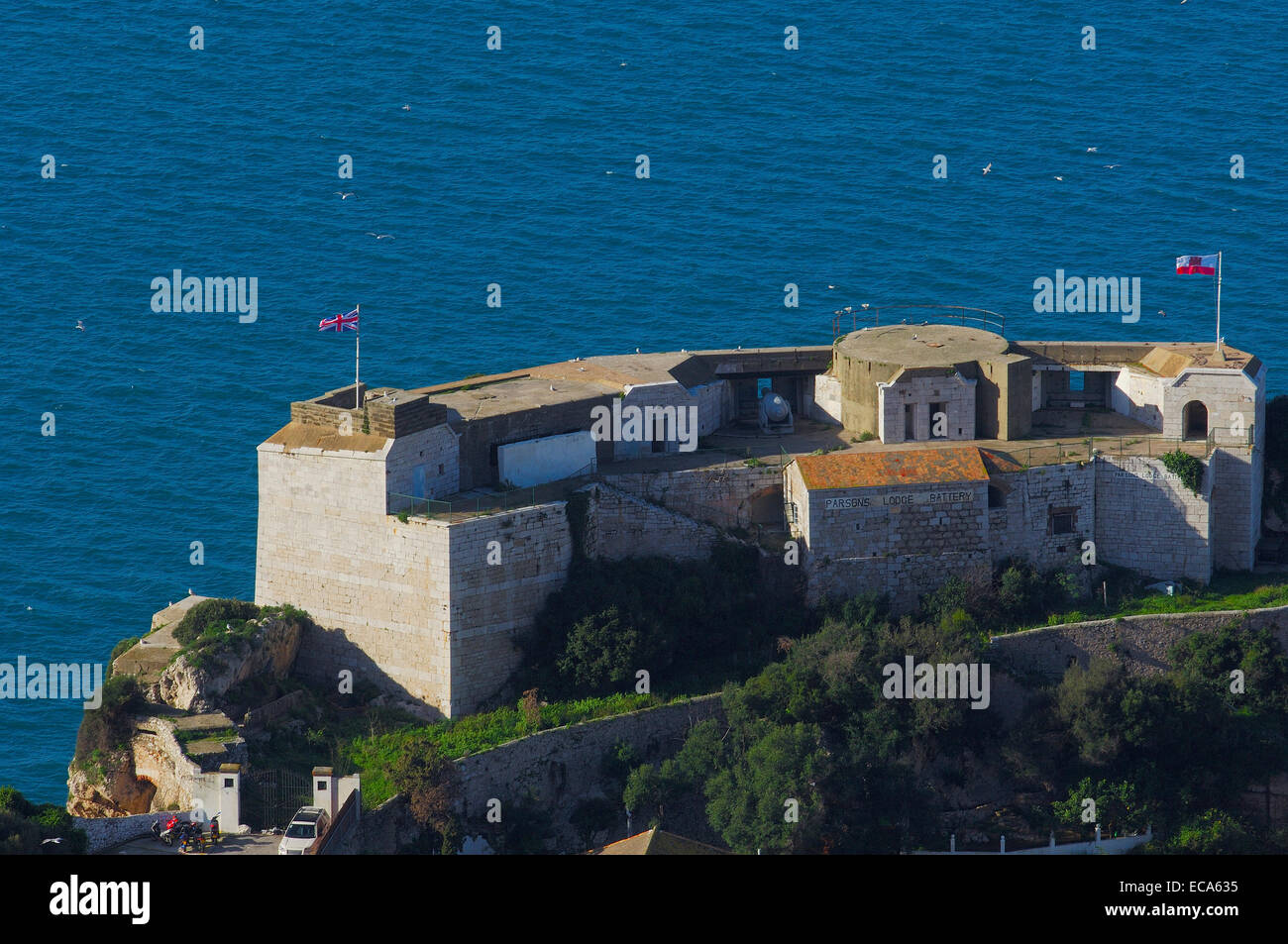 Parsons Lodge Battery, Gibraltar, British overseas territory, Iberian Peninsula, Europe Stock Photo