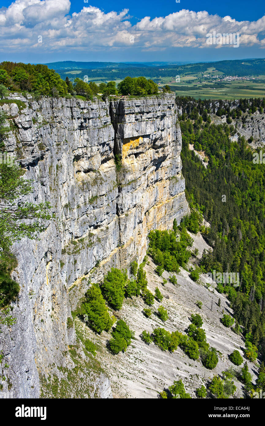 Rock arena Creux du Van, Le Soliat, Jura mountains, Switzerland Stock Photo