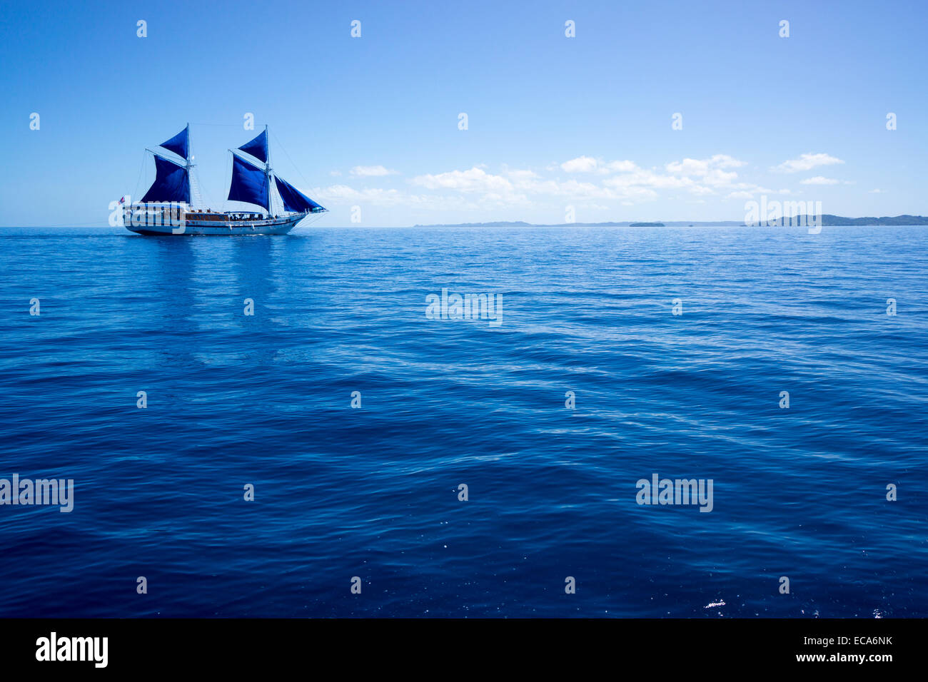 Diving sailing ship PALAU SIREN, Palau, Micronesia Stock Photo