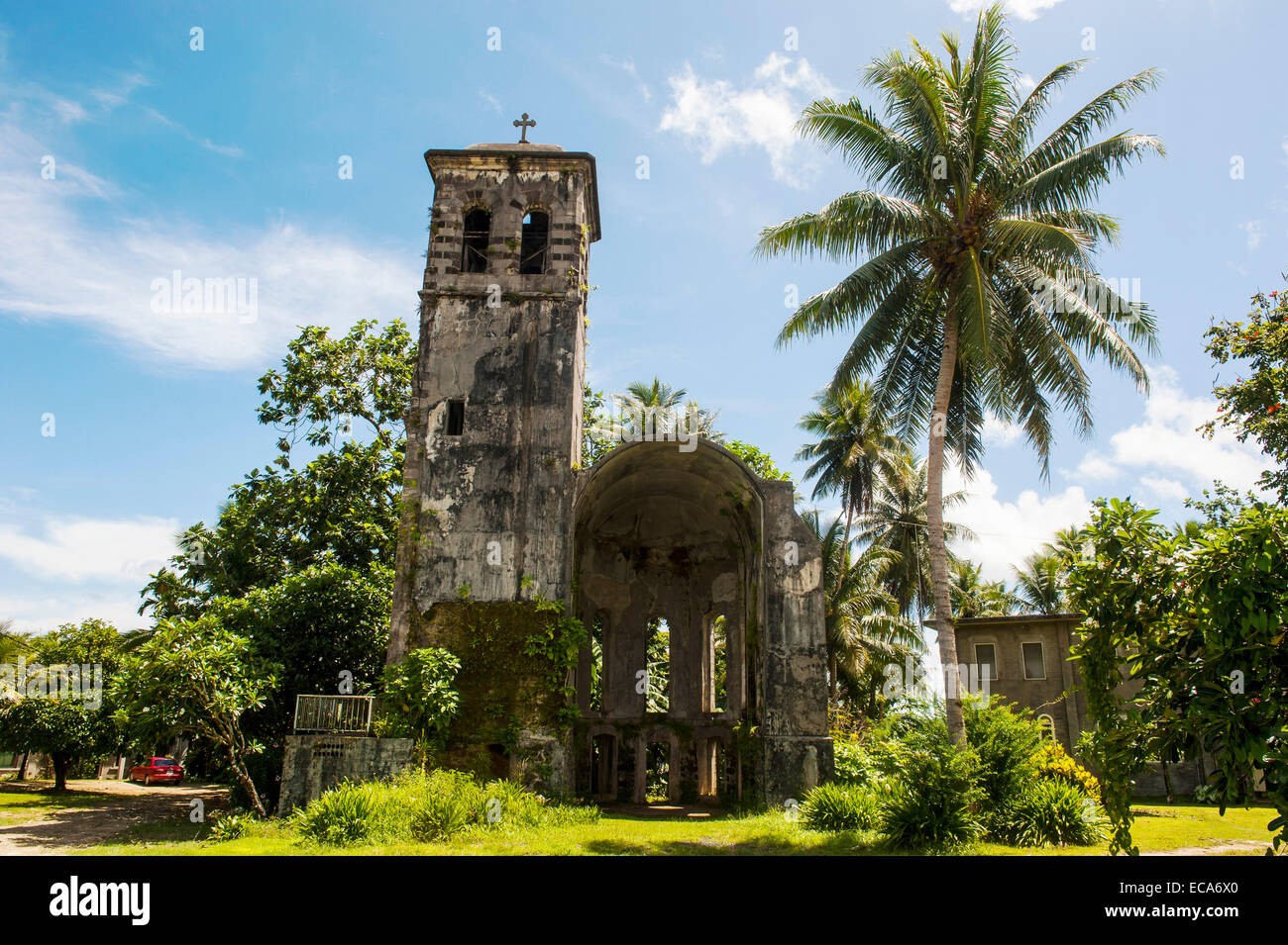 Old ruins of a church, Pohnpei, Micronesia Stock Photo 76442296 Alamy
