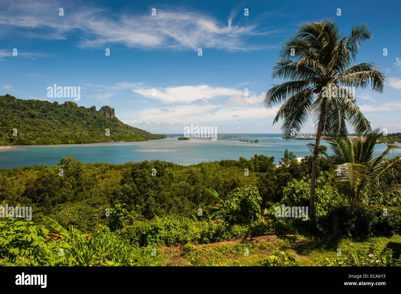 Overlooking the island of Pohnpei, Micronesia Stock Photo