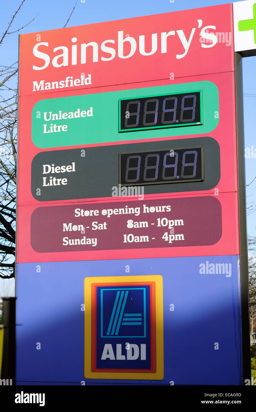 Tesco supermarket petrol diesel price hires stock photography and