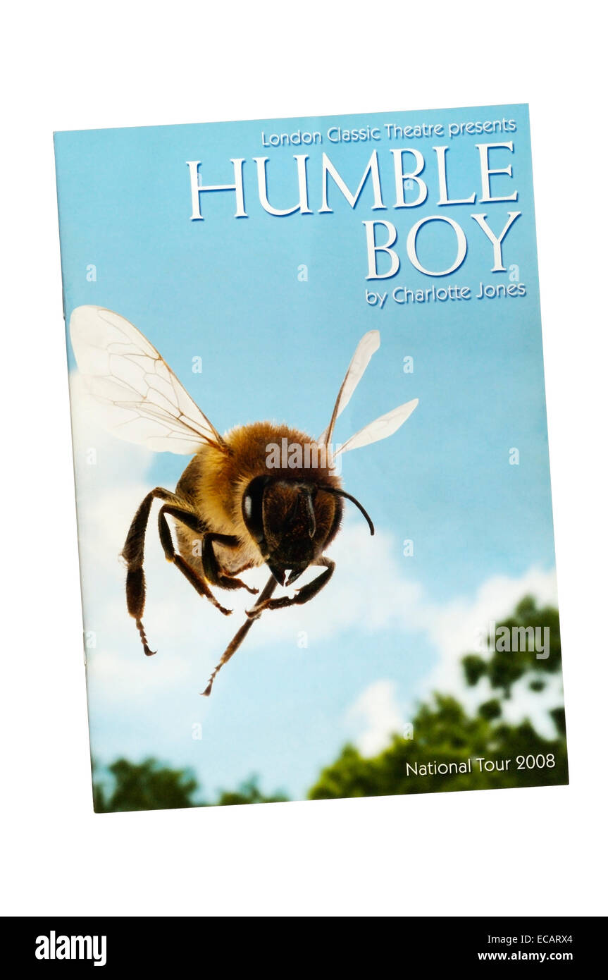 Programme for the 2008 London Classic Theatre production of Humble Boy by Charlotte Jones at Greenwich Theatre. Stock Photo