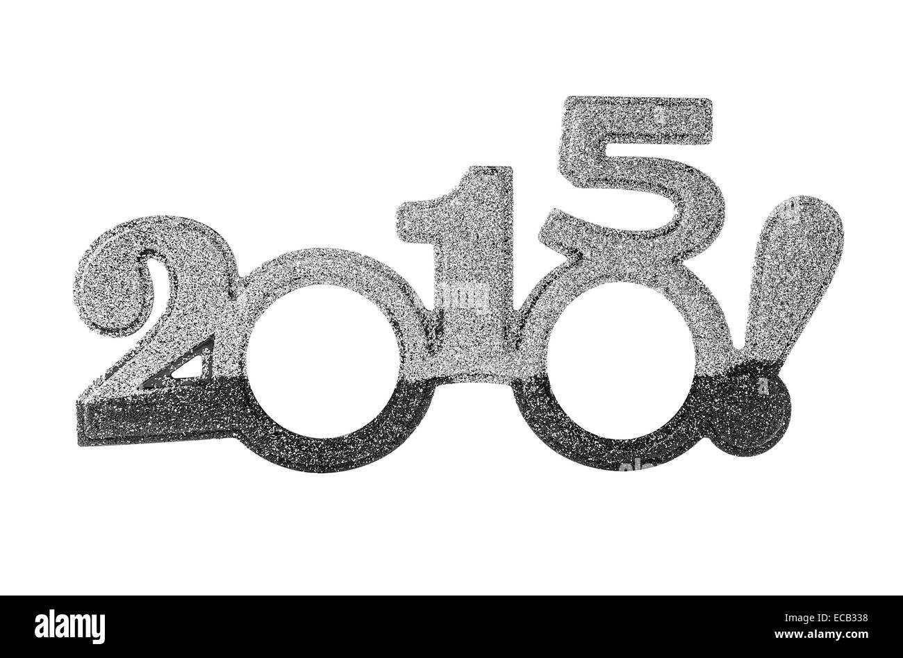 Happy New 2015 year in silver tones. Stock Photo