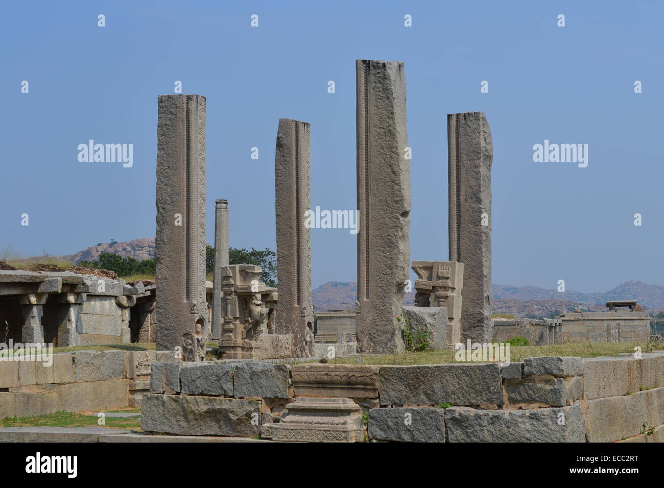Rayagopura  ruins  @ Hampi - UNESCO World Heritage site Stock Photo